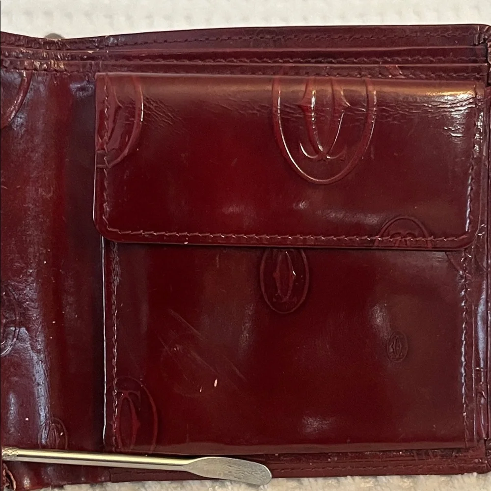 Cartier Bifold Wallet Happy Birthday Bordeaux Patent Leather